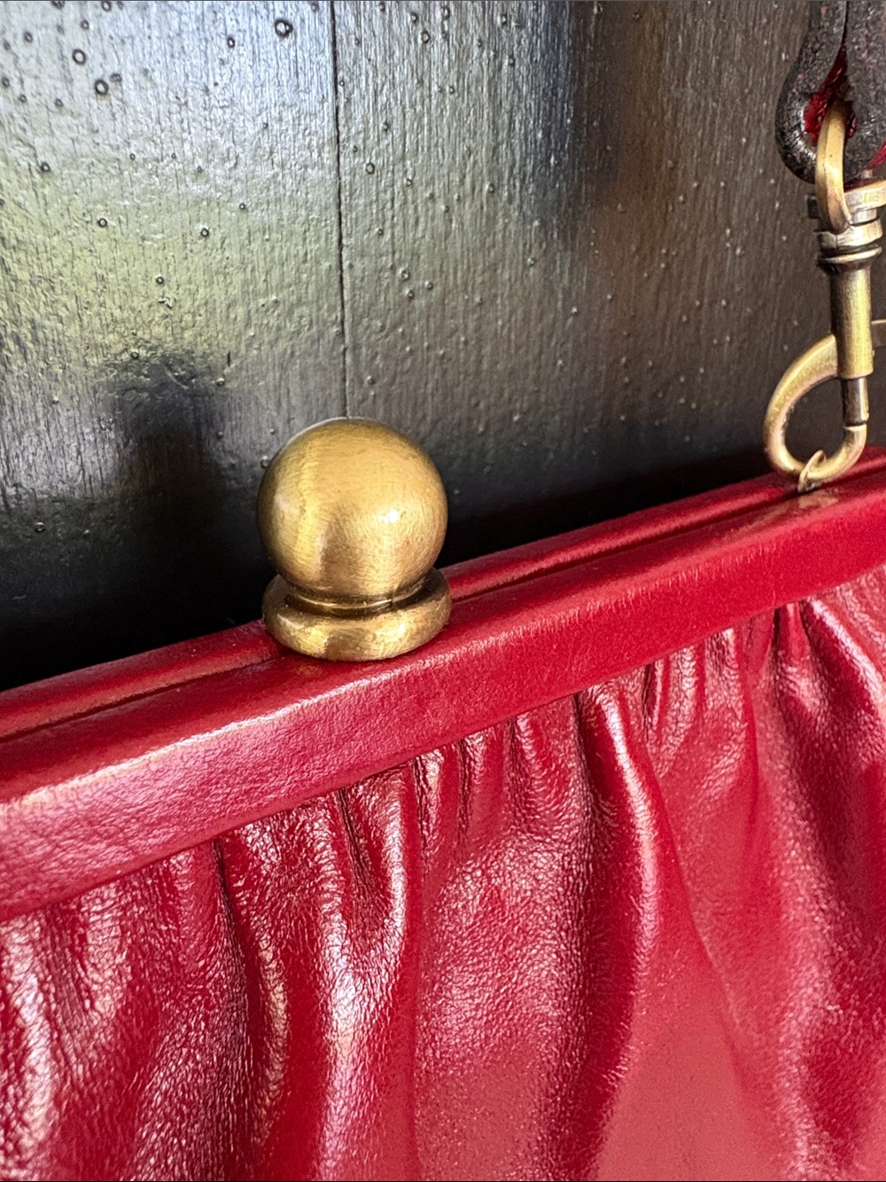 ❤️ Patricia Nash Leather Clutch Bag in Ruby Red - Picture 4 of 15